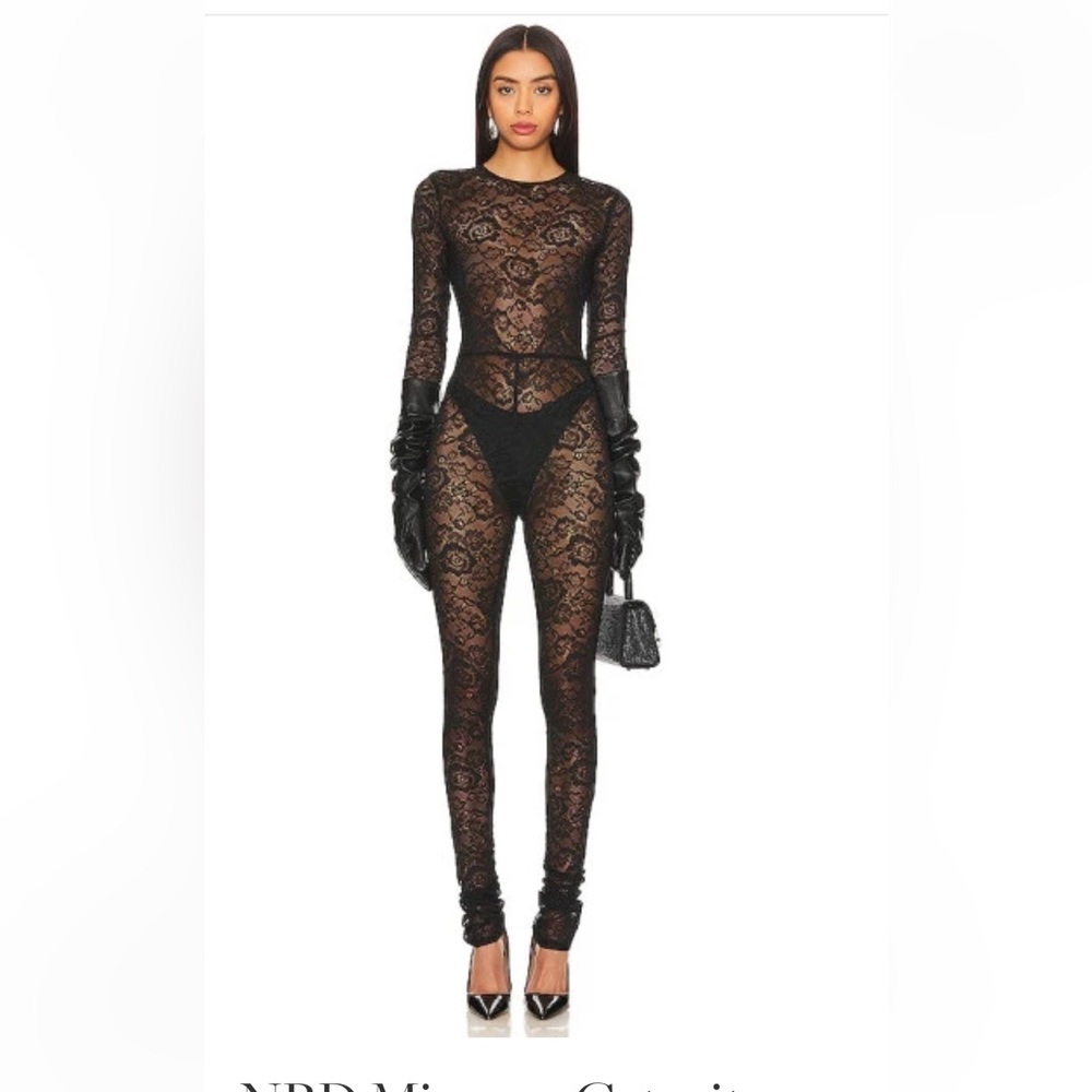 NBD Minerva Catsuit in Black . Pre owned , Size XS 0 wardrobe nyc jumpsuit